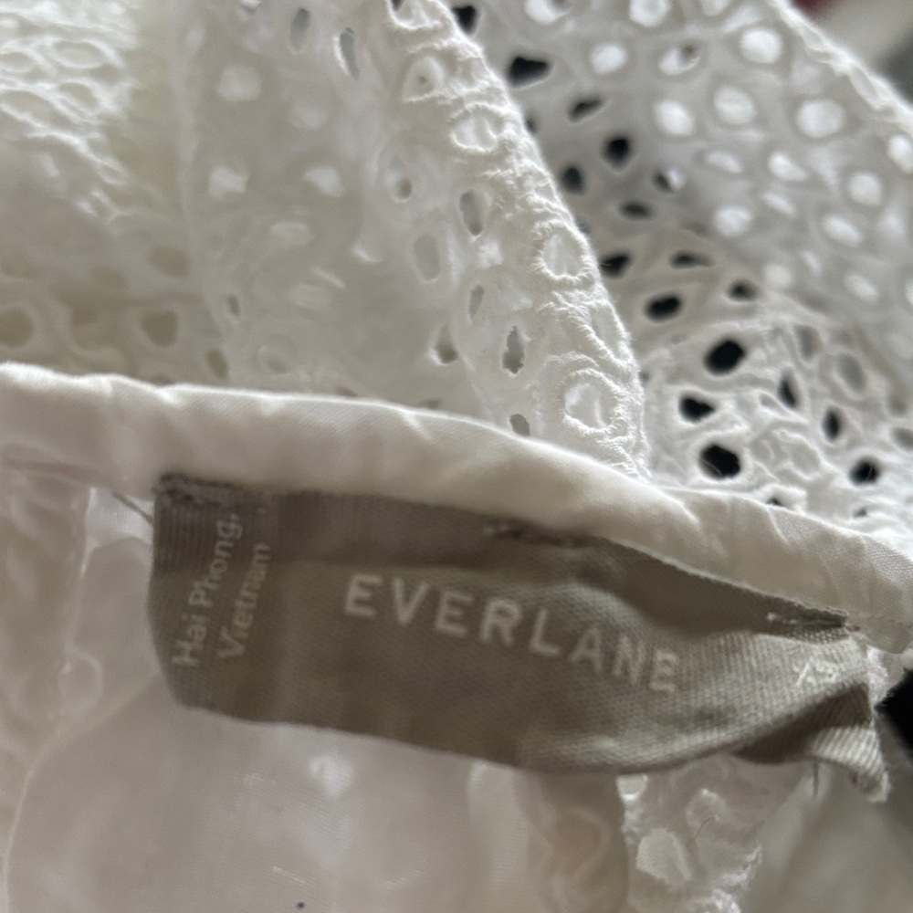 Everlane Elegant White Eyelet dress